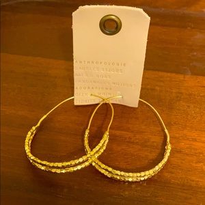 Anthropologie Gold Hoop Earrings